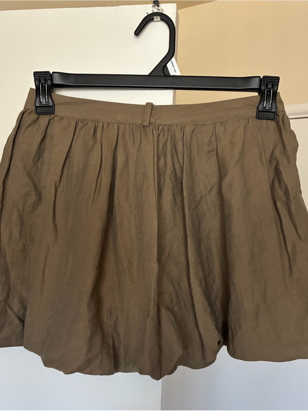 Zara Olive Green Brown Bubble Skirt S